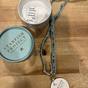 Blue and White Beaded Wrap Bracelet